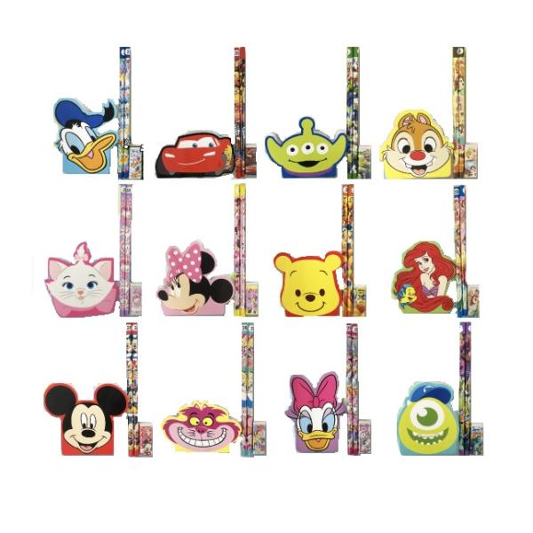 ディズニーダイカットメモ 4点文具 セット2「単価60円(税込)×25個」P1