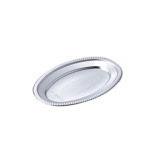 ■金属の皿をイメージした、アルミ蒸着の定番皿です。オードブルなどにご利用ください。裏面が茶色から黒色に変更になりました。。【メーカー】中央化学【規格】K-4BK　240×160×18ｍｍ【材質】本体：ＨＩＰＳ　【入数】本体のみ1００枚入り*...