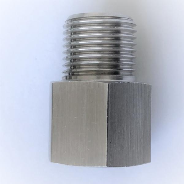 ★形状ストレートタイプアダプタ★材質ステンレス製　★接続ネジ種類R×G★管接続口径Rc3/8×G3/8★圧力38MPa★用途油圧機器、油圧配管、水配管他に接続