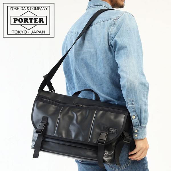 希少　ポーター×エフエーティ　コラボ　メッセンジャーバッグ　スケボー　ブラック PORTER ポーター アルーフ メッセンジャーバッグ 023-03758 吉田