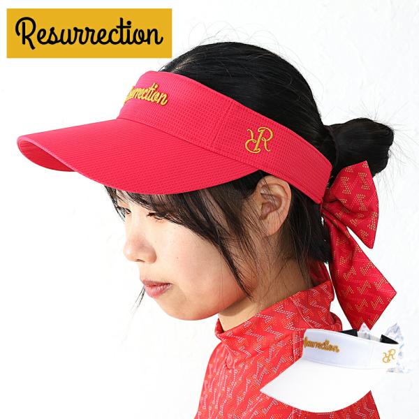 Resurrection レザレクション リボン ワイド サンバイザー キャップ