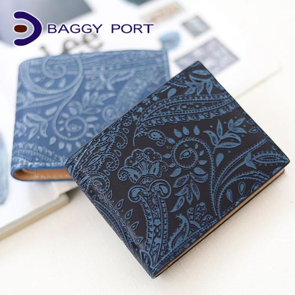 BAGGY PORT（バギーポート） 藍染め ペイズリー 札入れ 折り財布 BAGGY