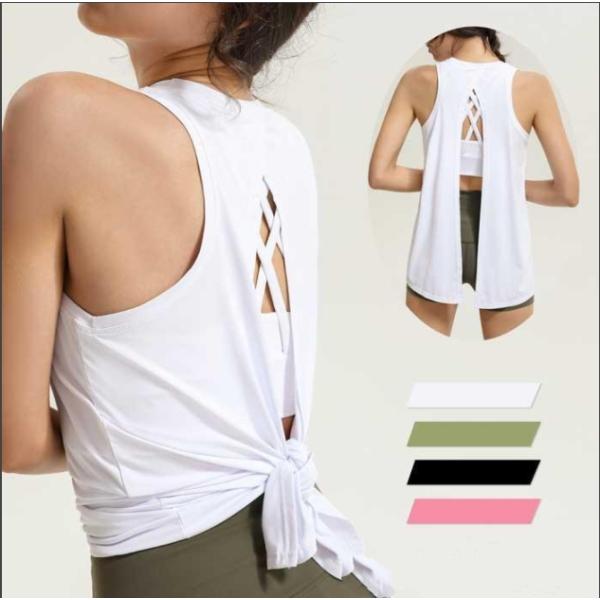 ・ちらりと見える背中がかっこいいヨガタンクトップ・オープンバックデザインなのでお気に入りのインナーと合わせて着用していただけます・うしろを結んでも可愛く、自分だけの着こなしを楽しめる・伸びの良い生地でどんな動きにもフィットしてくれます・さら...