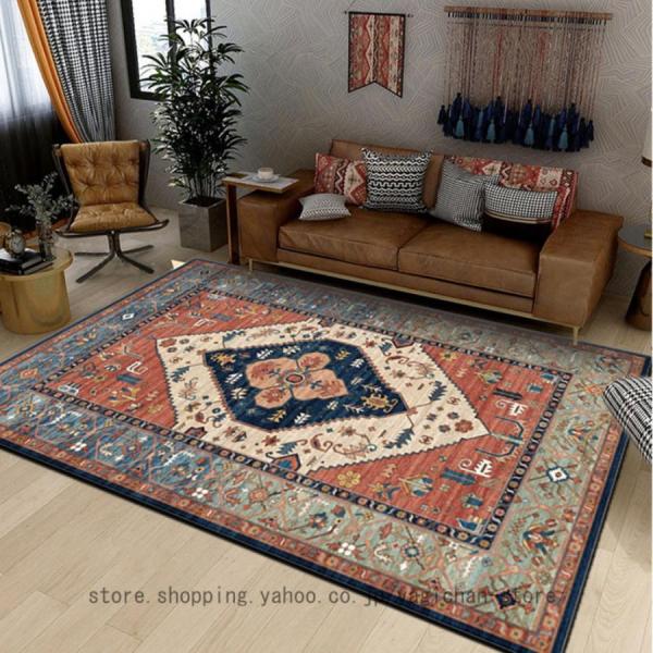 弊社は、お客様の夢見ていた快適な生活を実現しようと努力しています。お部屋に快適な大きさのカーペットを選びましょう。♪-------------------------♪★オシャレありの アンティークエスニック柄デザイン★柔らかい肌触り生地♪...