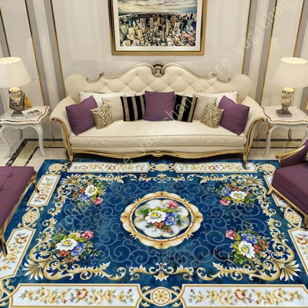 ◆材質：（表）ポリエステル ／ 裏面：不織布(滑り止め加工)  上品で優美に、そして、華やかな、上品で豪華、エレガントタイプのペルシャデザインです。 お部屋を華やかに彩りますので、トレンドのヴィンテージ系から西海岸風インテリ北欧系インテリア...