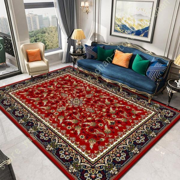 ◆材質：（表）ポリエステル ／ 裏面：不織布(滑り止め加工)  上品で優美に、そして、華やかな、上品で豪華、エレガントタイプのペルシャデザインです。 お部屋を華やかに彩りますので、トレンドのヴィンテージ系から西海岸風インテリ北欧系インテリア...