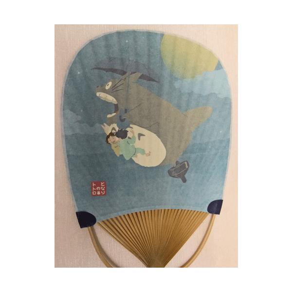 竹うちわ となりのトトロ（月夜の散歩）キャラクター小判竹うちわ　ジブリ　トトロ　夏　夕涼み　夏祭り　お祭り　エンスカイ