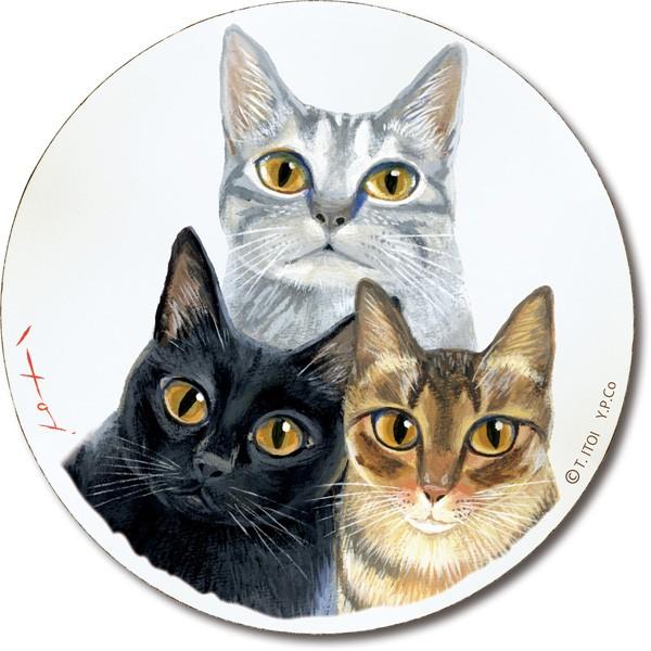 糸井忠晴 木製ラウンドアート 3色トリオ Lサイズ 贈り物 絵画 猫アート 壁掛け Buyee Buyee Japanese Proxy Service Buy From Japan Bot Online