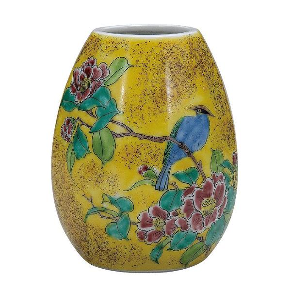 九谷焼 花瓶　吉田屋花鳥（高19.5cm） 6.5号花瓶 吉田屋花鳥