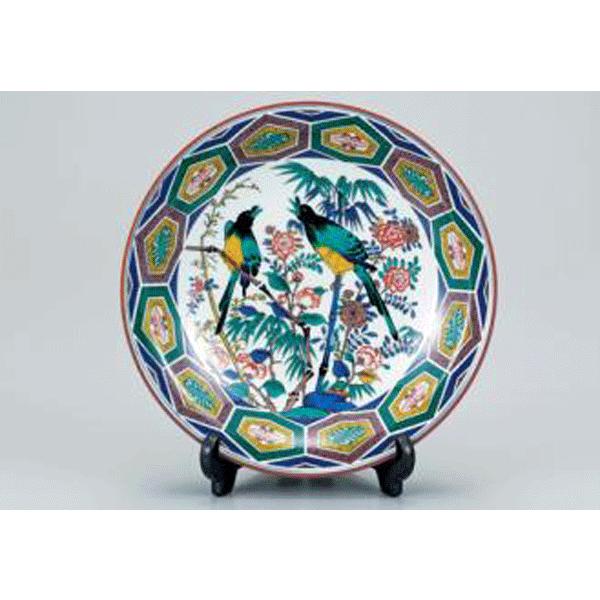 九谷祥三 飾皿 花鳥人物風景絵付大皿 九谷焼 飾り皿 時代物