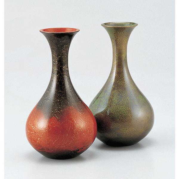 高岡銅器 銅製花瓶 新ダルマ（レッド） 美術工芸品 記念品 花活 : 日本