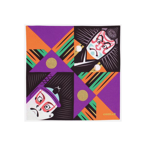 江戸の歌舞伎を代表するヒーロー『助六』と、歌舞伎の人気演目「勧進帳」の『弁慶』をデザインしたふろしきは、見得（みえ）を切るコミカルな表情が印象的。歌舞伎の粋で大胆な色使いや様式美は、“侘び寂び”の世界観とはまた違った日本独特の美意識です。世...