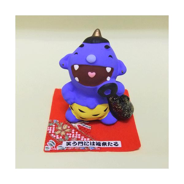 節分　笑い鬼　青　置物　豆まき　邪気祓い