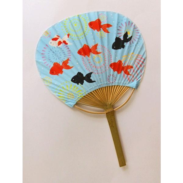 竹うちわ 小丸型竹うちわシリーズ 花火金魚 千代紙風竹うちわ 夏 夕涼み 祭り 日本製 Shinnippon 8010 日本ものこと百貨 通販 Yahoo ショッピング