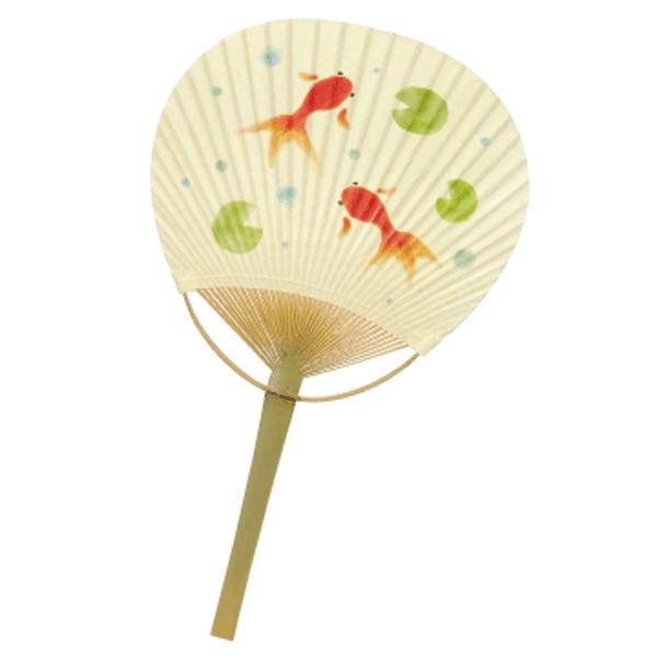竹うちわ 丸型竹うちわシリーズ 琥珀金魚 うちわ 夏 夕涼み 祭り 日本製 Shinnippon 8052 日本ものこと百貨 通販 Yahoo ショッピング