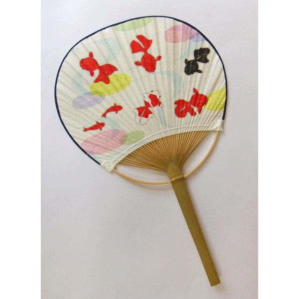竹うちわ 丸型竹うちわシリーズ いろどり金魚 千代紙風竹うちわ 夏 夕涼み 祭り 日本製 Shinnippon 8093 日本ものこと百貨 通販 Yahoo ショッピング