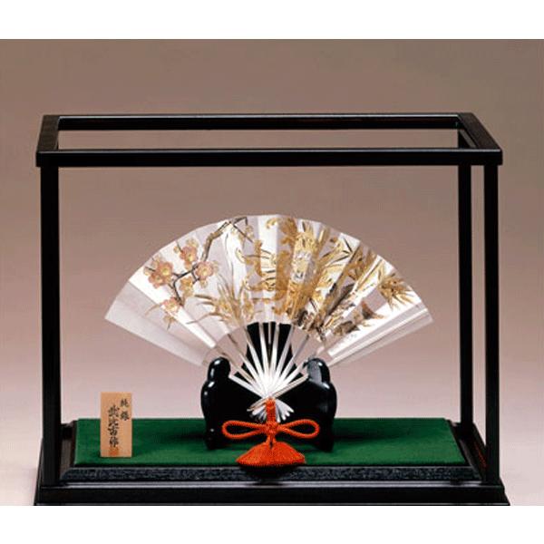 純銀 扇 扇子 銀細工 工芸 民芸 置物 縁起 富士 松 飾り扇子