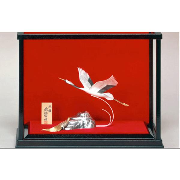 夫婦鶴　銀製　置物 夫婦鶴銀製置物