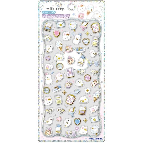 カミオジャパン 新品 シール ジュエルプチドロップステッカー みるく