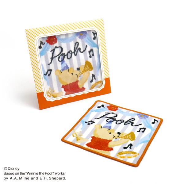 ディズニー Disney シェニール織りタオルハンカチ くまのプーさん ラッパ プチギフト プレゼント お祝い 贈り物 クリスマス タオル美術館