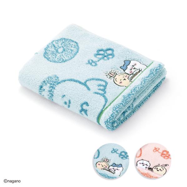 ちいかわ フェイスタオル ドーナツ食べよ 名入れ 刺繍 ギフト 贈り物 夏ギフト タオル美術館