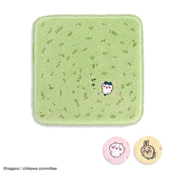 ちいかわ タオルハンカチ 草むら 名入れ 刺繍 ギフト 贈り物 夏ギフト タオル美術館