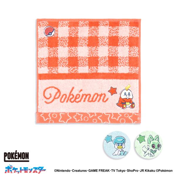 ポケモン タオルハンカチ スターチェック 名入れ 刺繍 プチギフト