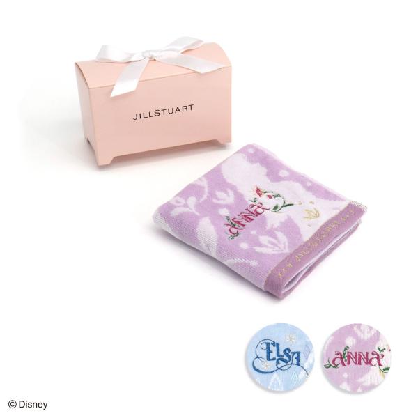 JILLSTUART ジルスチュアート タオルハンカチ Disney ディズニー アナと雪の女王 リボンBOX入り エレガント 名入れ クリスマス タ