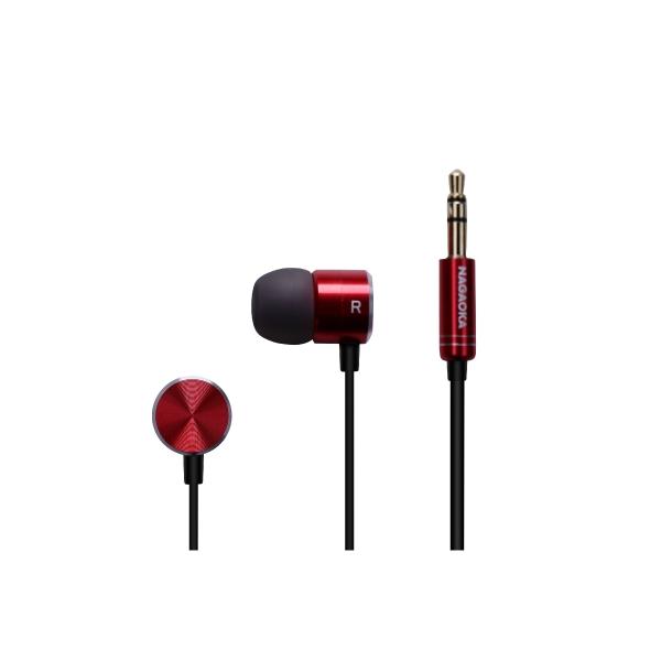 NAGAOKA ハイレゾ アルミイヤホン P908/レッド Headphone/Earphone