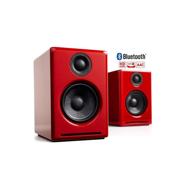 Audioengine 超小型 Bluetooth パワードスピーカー A2+(2台セット)/Red