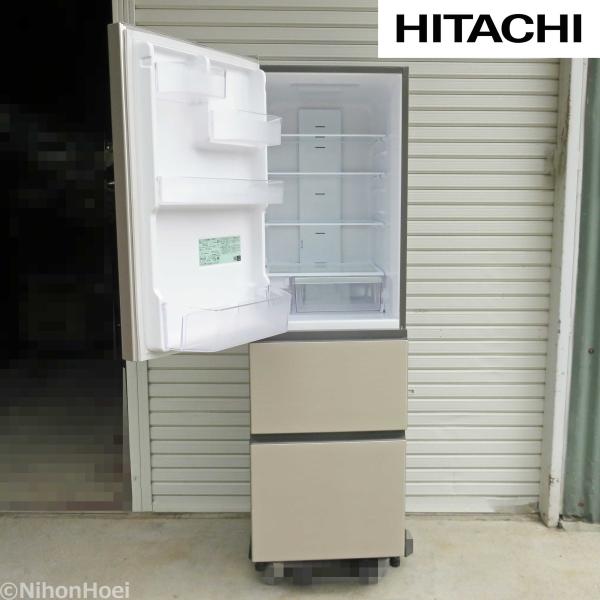 HITACHI 冷蔵庫 315L 中型 R-V32RV 2022年 d4794 日立（HITACHI） 3ドア冷蔵庫 315L 540mm 左開き ◇ R-V32RVL 2022年製