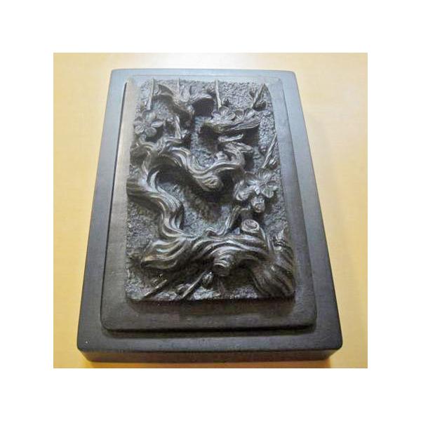 送料無料 ◇ 工芸品 硯 書道具 花鳥 彫刻 梅 うぐいす : 日本ホーエイ