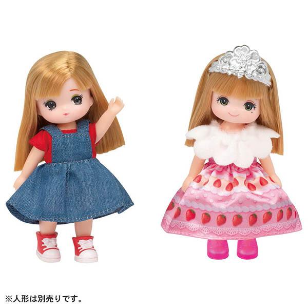【新品未使用】リカちゃんキャッスル限定　ミキちゃん　マキちゃん　限定ドレス・小物 リカちゃん LW－20 ミキちゃんマキちゃんドレスセット ようちえんふく+