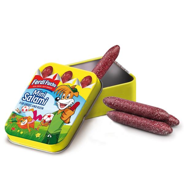 Erzi(GcB)ؐ܂܂Ɓwʓ~jT~xFerdi Fuchs Mini Salamis in a Tin