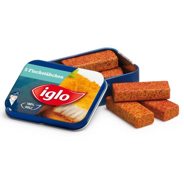 Erzi(GcB)ؐ܂܂Ɓwʓ蔒gtC(5s[X)xFishfingers Iglo in a tin