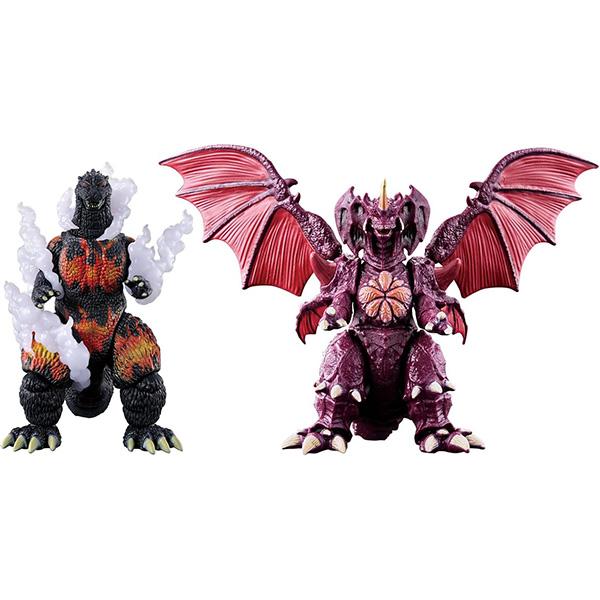 バーニングゴジラ　デストロイヤ集合体　完全体セット　ソフビ　当時物 BANDAI（バンダイ） ゴジラアクションフィギュアバーニングゴジラVS