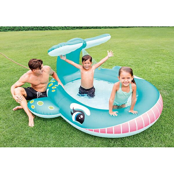 プール INTEX(インテックス)  ホエールスプレープール 201×196×91cm 57440 [日本正規品]
