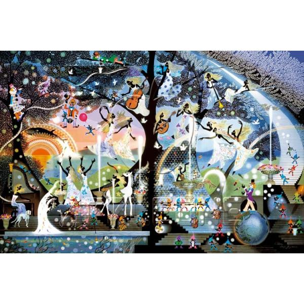 ジグソーパズル 愛の泉(藤城清治) 1000ピース APP-1000-496 : 森の