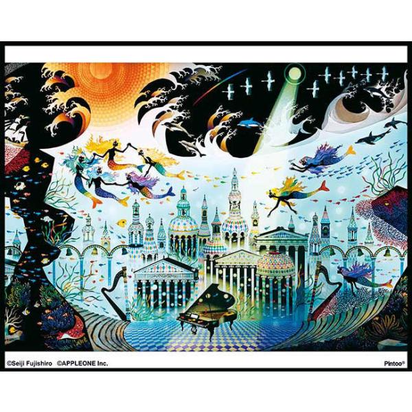 [Release date: September 8, 2020]商品名：光る海サイズ：14.4×17.9cm品　番：APP-5080-305ピース数：80メーカー：アップルワン補　足：【ジグソーパズル】【イラスト】【藤城清治】【透明パズル...