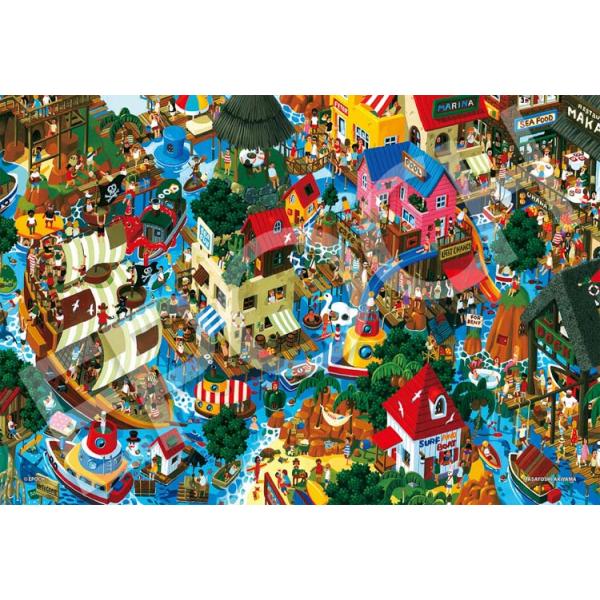 [Release date: May 13, 2023]商品名：探して！ わくわくマリンタウンサイズ：26×38cm品　番：EPO-28-032sピース数：300メーカー：エポック社補　足：【ジグソーパズル】【イラスト】【秋山正義】【202...