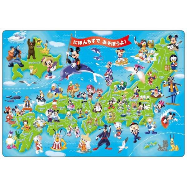 商品名：ミッキーと日本地図であそぼう！サイズ：26×37.5cm品　番：TEN-DC60-059ピース数：60メーカー：テンヨー補　足：【子供用パズル】【板パズル】【対象年齢4才以上】【チャイルドパズル】【ディズニー】【ミッキー】【-108...