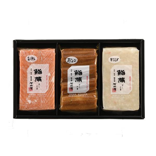 内容量：鮨蒲×3(あなご×1、紅鮭×1、甘えび×1)箱サイズ：縦約13.5cm×横約22.0cm×高さ約3.0cm賞味期限：冷蔵21日保存方法：冷蔵(1℃〜10℃)で保存してください。※クール便（冷蔵）［12001］【手提げ袋をご希望のお客...