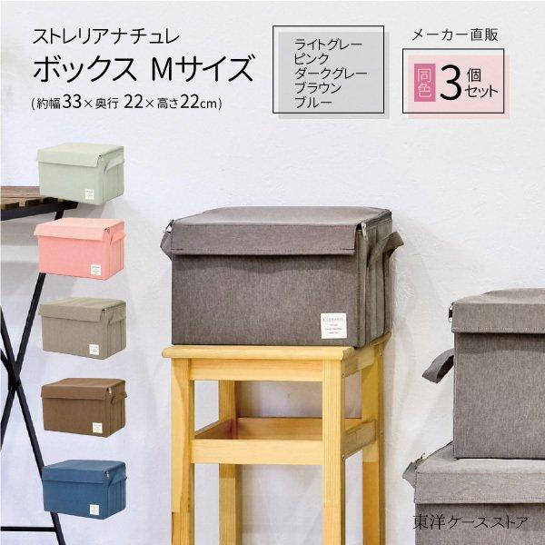 東洋ケース（TOYOCASE） ストレリアナチュレ ボックスMサイズ 同色3個