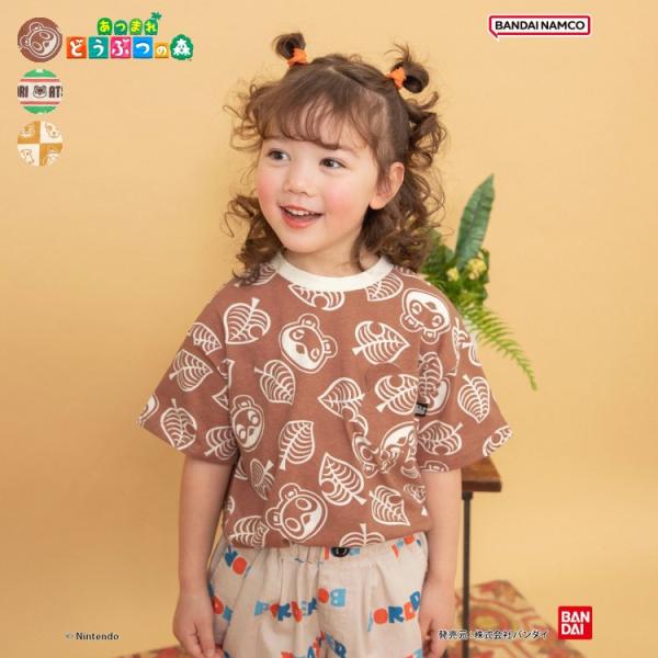 SALE 20%OFF　あつまれ どうぶつの森　総柄ポケットTシャツ　ブリーズ　BREEZE　J307756　子供服 キッズ ベビー トップス 半袖 たぬきち