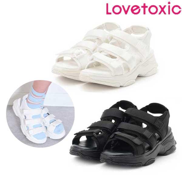 LOVETOXIC ラブトキシック lovetoxic 【LTXC】3本ベルトサンダル 140