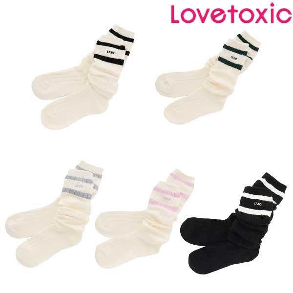 ラブトキシック　lovetoxic　【LTXC】ラインロゴルーズソックス　22-25cm　2026-8　7763500