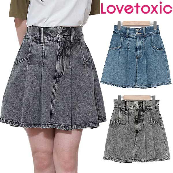 ラブトキシック lovetoxic 【LTXC】デニムプリーツスカパン 140-160cm  