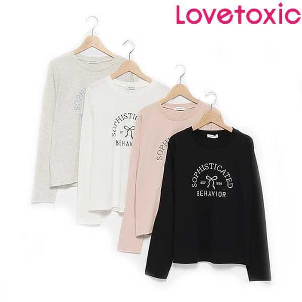 LOVETOXIC ラブトキシック lovetoxic リボン刺繍長袖Tシャツ 140-160cm 