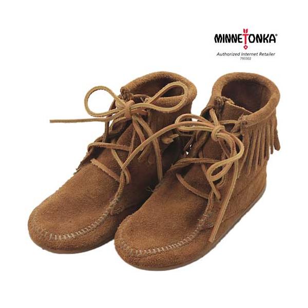 MINNETONKA/~lgJ/Children's Ankle High Tramper Boot/13-22/2422/Brown Suede