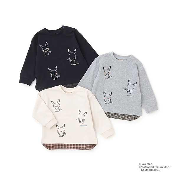 petit main プティマイン petit main 【モンポケ】刺しゅう長袖T 90